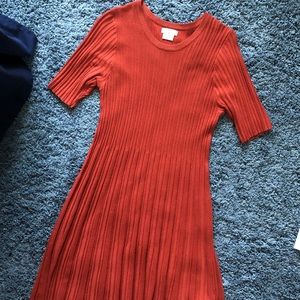 Urban Outfitters Rust Sweater Swing Dress